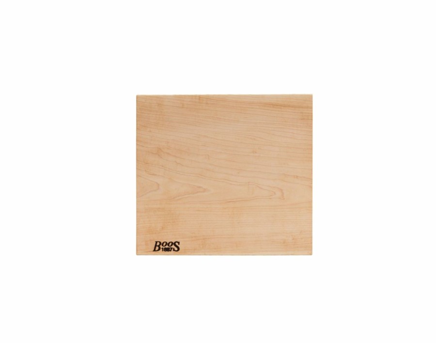 Knives * | John Boos 1887 Rustic Edge Maple Cutting Board 13 X12