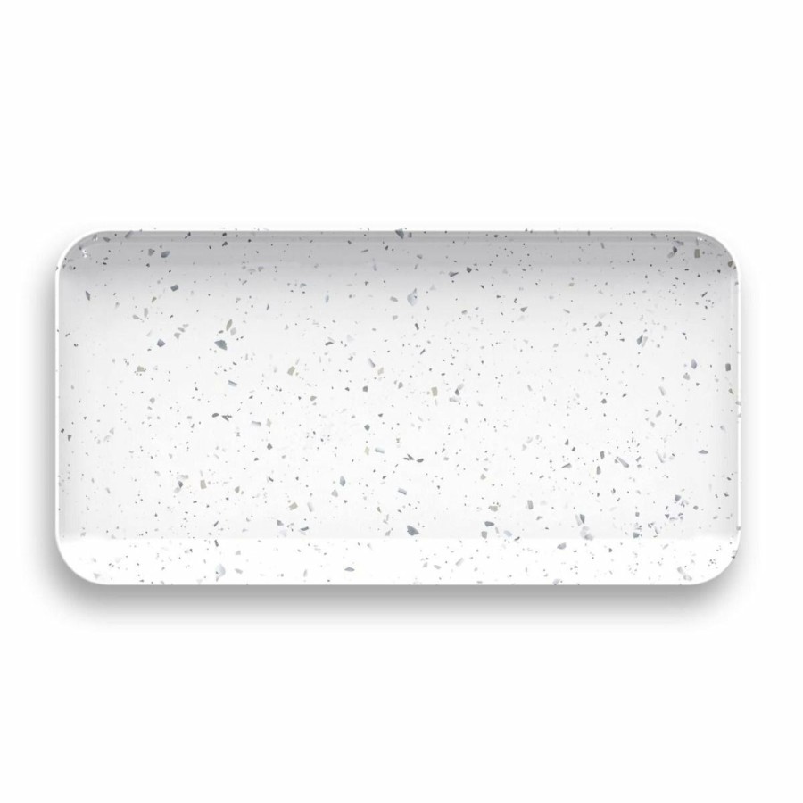 Glassware & Tabletop * | Tarhong Melamine Tabletop 14.9 X 7.7 Appetizer Tray | Terrazzo Matte