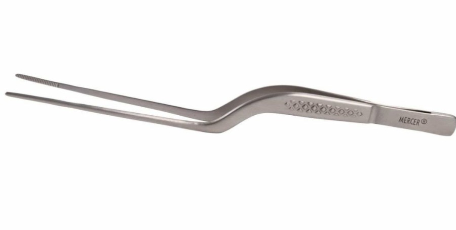 Cooks' Tools * | Mercer Culinary Offset Precision Plus Stainless Steel Plating Tongs | 6.5