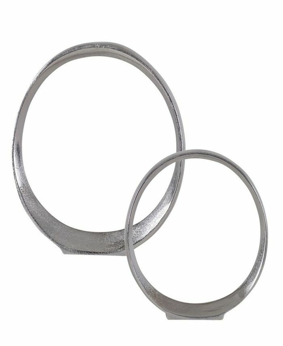 Misc_Gifts * | Uttermost Orbits Ring Sculptures, Set Of 2 Nickel