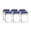 Glassware & Tabletop * | Bormioli Rocco 1L Swing Top Fido Canning Jars Blue Lid | 6-Pack