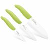 Knives * | Kyocera Revolution Green & White Ceramic 3-Piece Knife Set