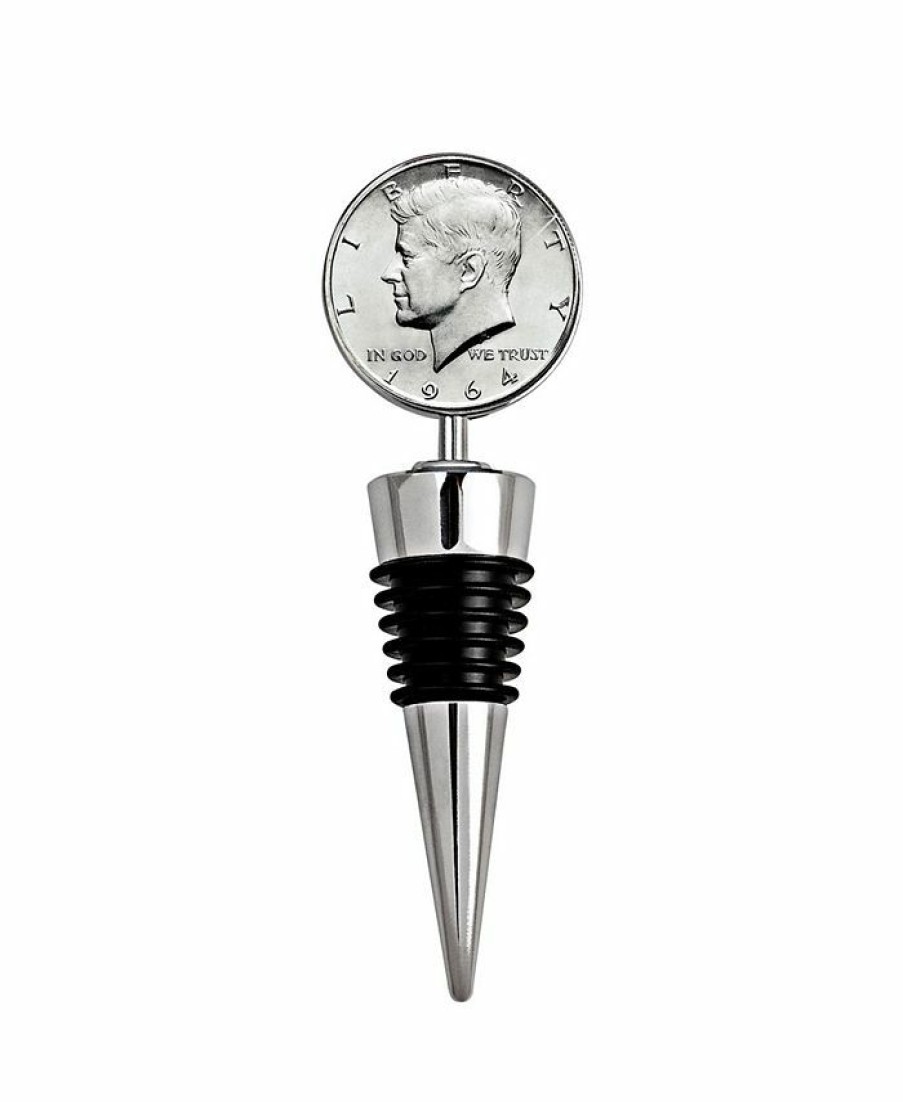 Misc_Gifts * | American Coin Treasures Jfk 1964 First Year Of Issue Half Dollar Coin Wine Stopper Multi