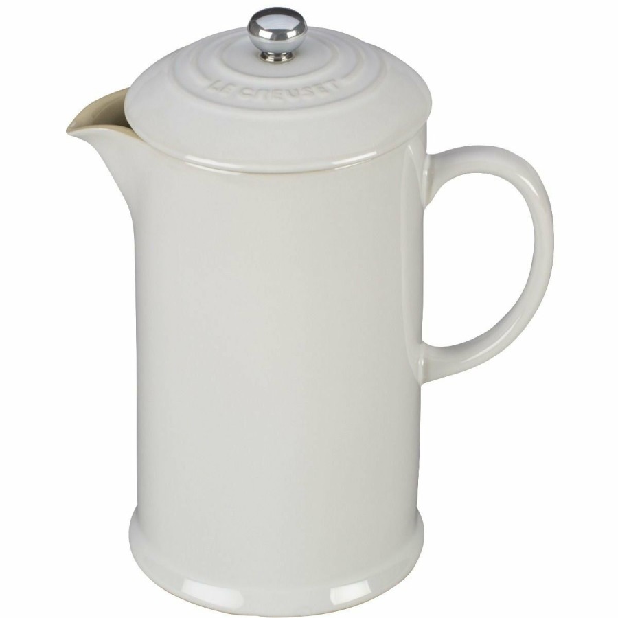 Cooks' Tools * | Le Creuset 34Oz Stoneware Ceramic French Press | White