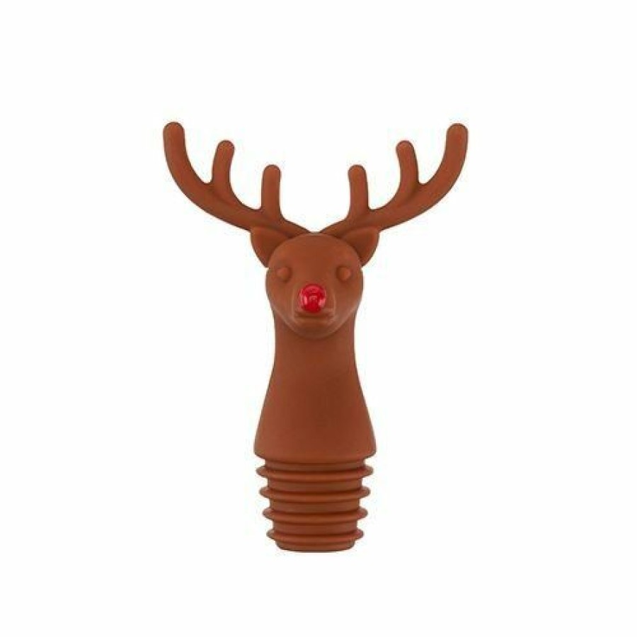 Glassware & Tabletop * | True Brands Reindeer Bottle Stopper