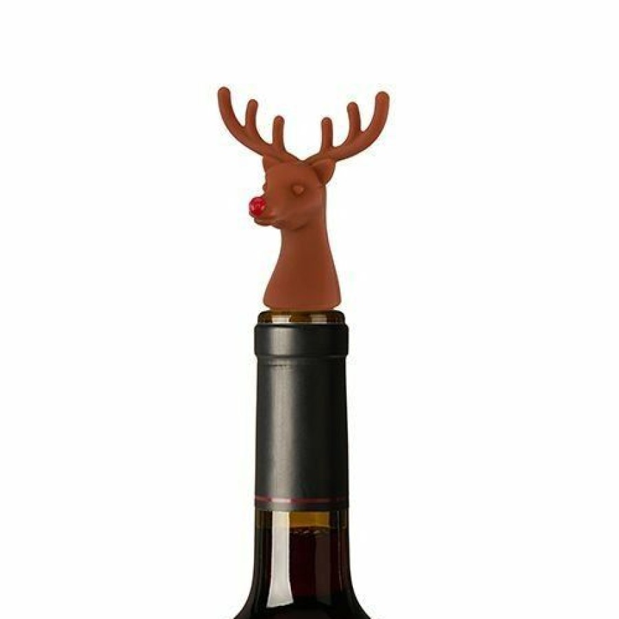 Glassware & Tabletop * | True Brands Reindeer Bottle Stopper