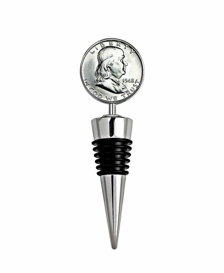 Misc_Gifts * | American Coin Treasures Silver Franklin Half Dollar Coin Wine Stopper Multi