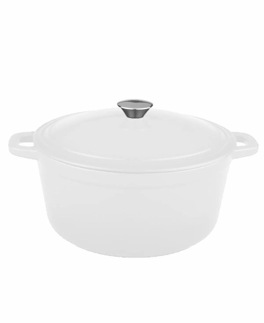 Kitchen * | Berghoff Neo Collection Cast Iron 5-Qt. Oval Covered Casserole White