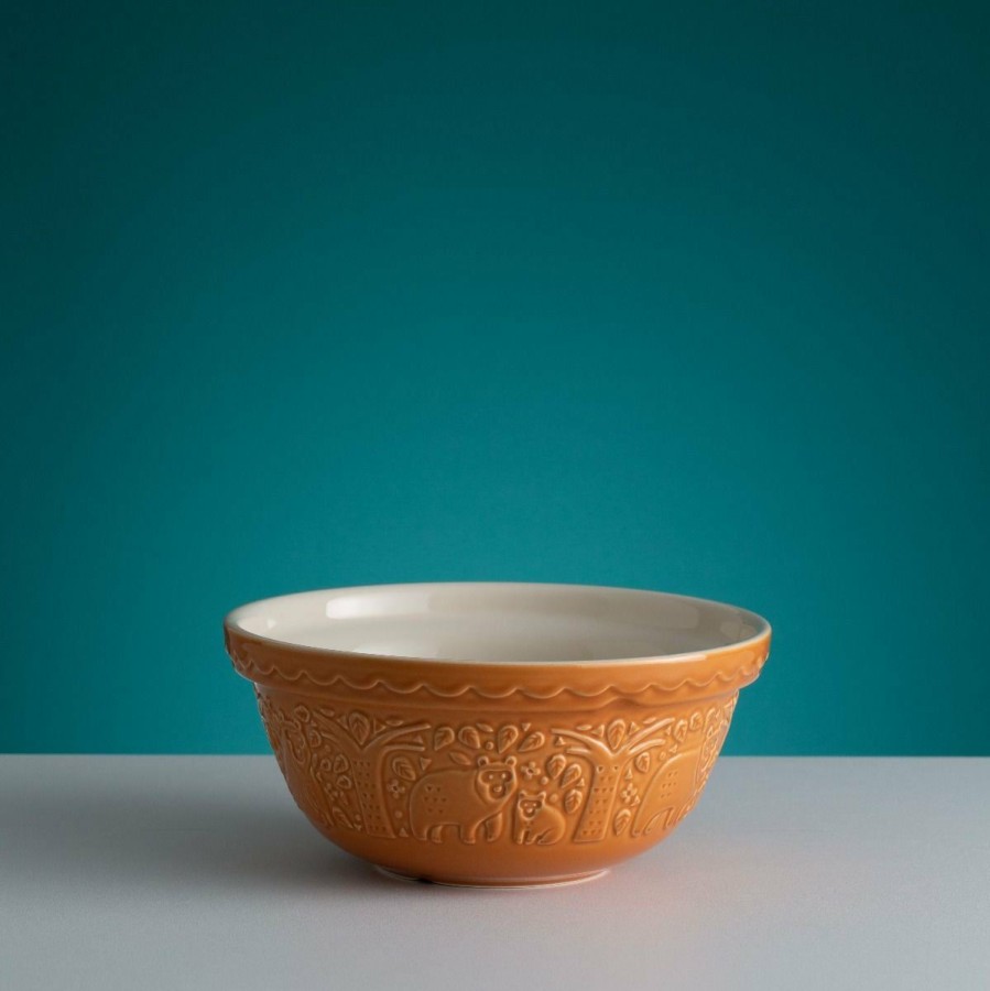 Glassware & Tabletop * | Mason Cash In The Forest S24 (2.15 Qt) Embossed Mixing Bowl | Bear (Ochre)