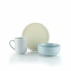 Glassware & Tabletop * | Everything Kitchens Modern Flat 12-Piece Breakfast Set | Beige, Dusty Blue, Stone Gray