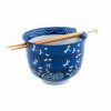 Glassware & Tabletop * | Fuji Merchandise 5 Noodle Bowl & Chopsticks | Blue Dragonfly