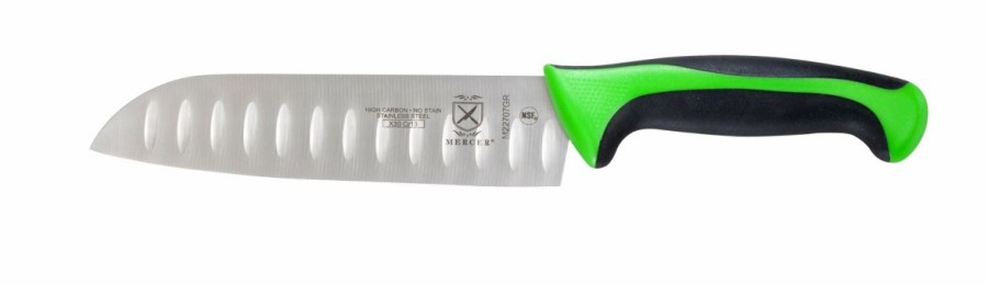 Knives * | Mercer Cutlery Millennia 7 Santoku Knife Green