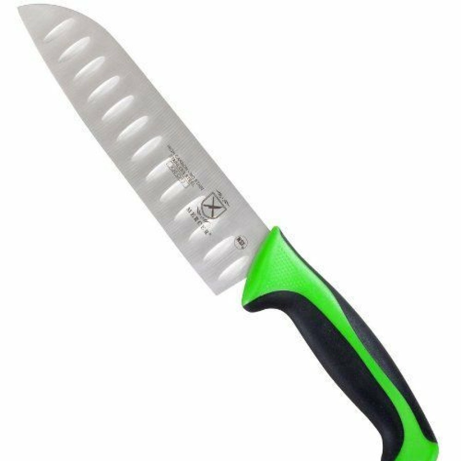 Knives * | Mercer Cutlery Millennia 7 Santoku Knife Green