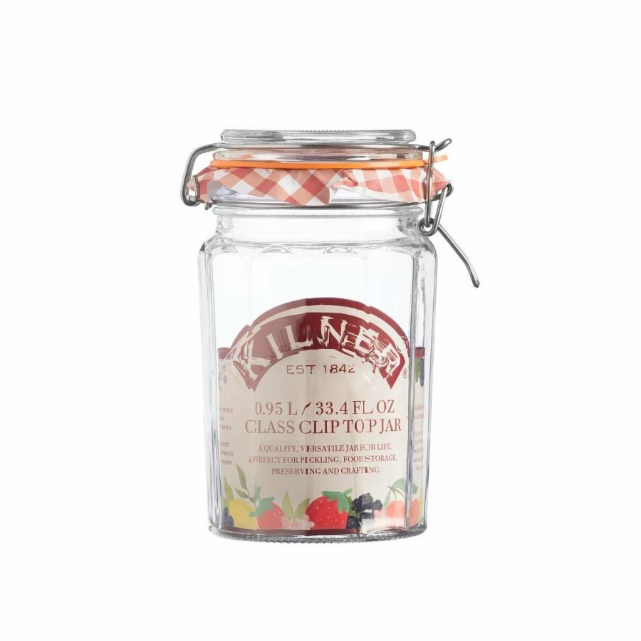 Cooks' Tools * | Kilner Facetted Clip Top Jar | 33.4Oz