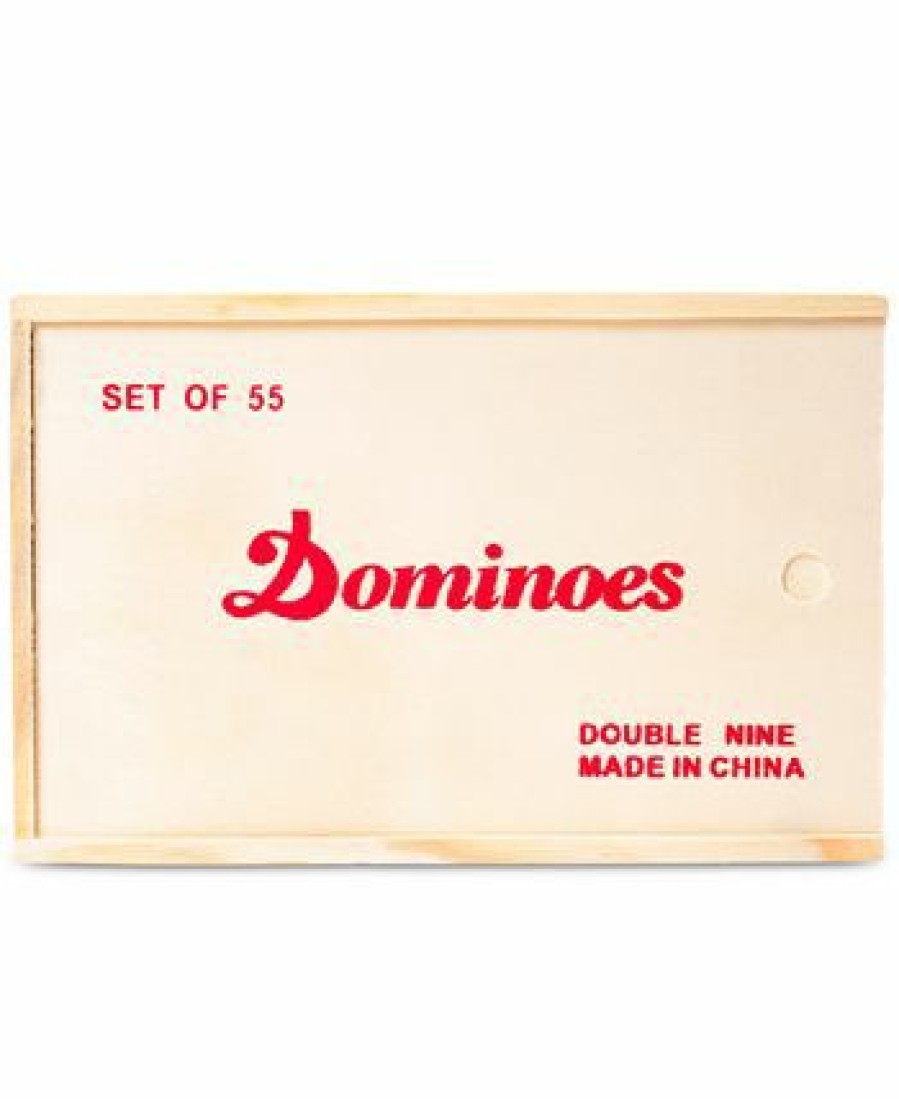 Misc_Gifts * | Trademark Global Premium Set Of 55 Double Nine Dominoes With Wood Case, 2 X 4.625 X 7.625