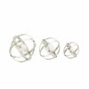 Misc_Gifts * | Rosemary Lane Metal Glam Geometric Sculpture, Set Of 3 Silver-Tone