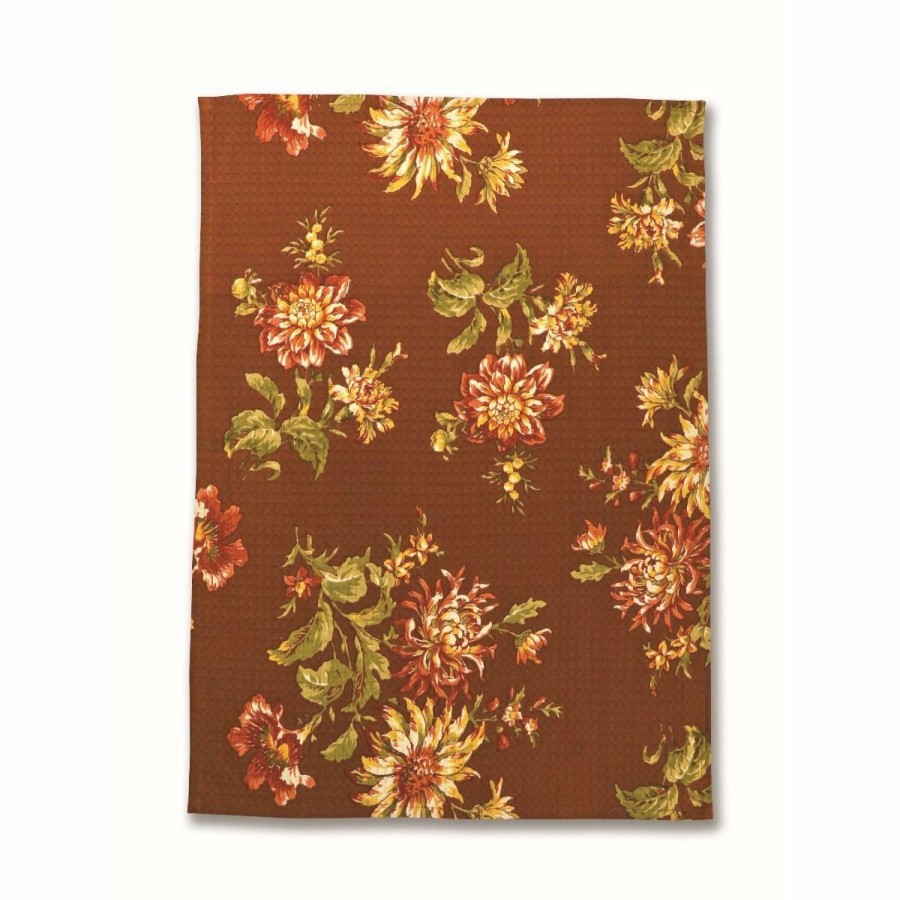 Glassware & Tabletop * | April Cornell Dahlia Days Tea Towel (Set Of 2) | Cafe