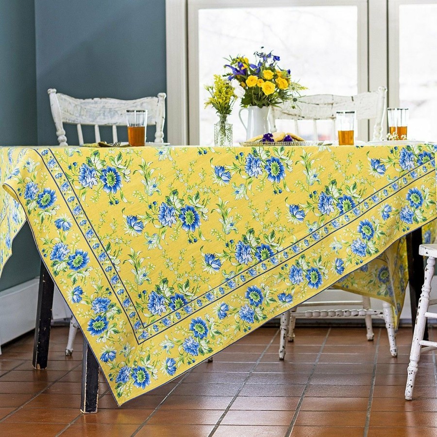 Glassware & Tabletop * | April Cornell 60 X 90 Music Dining Tablecloth | Gold