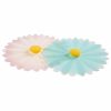 Glassware & Tabletop * | Charles Viancin Silicone Drink Covers | Daisy (Set Of 2 Aqua & White)