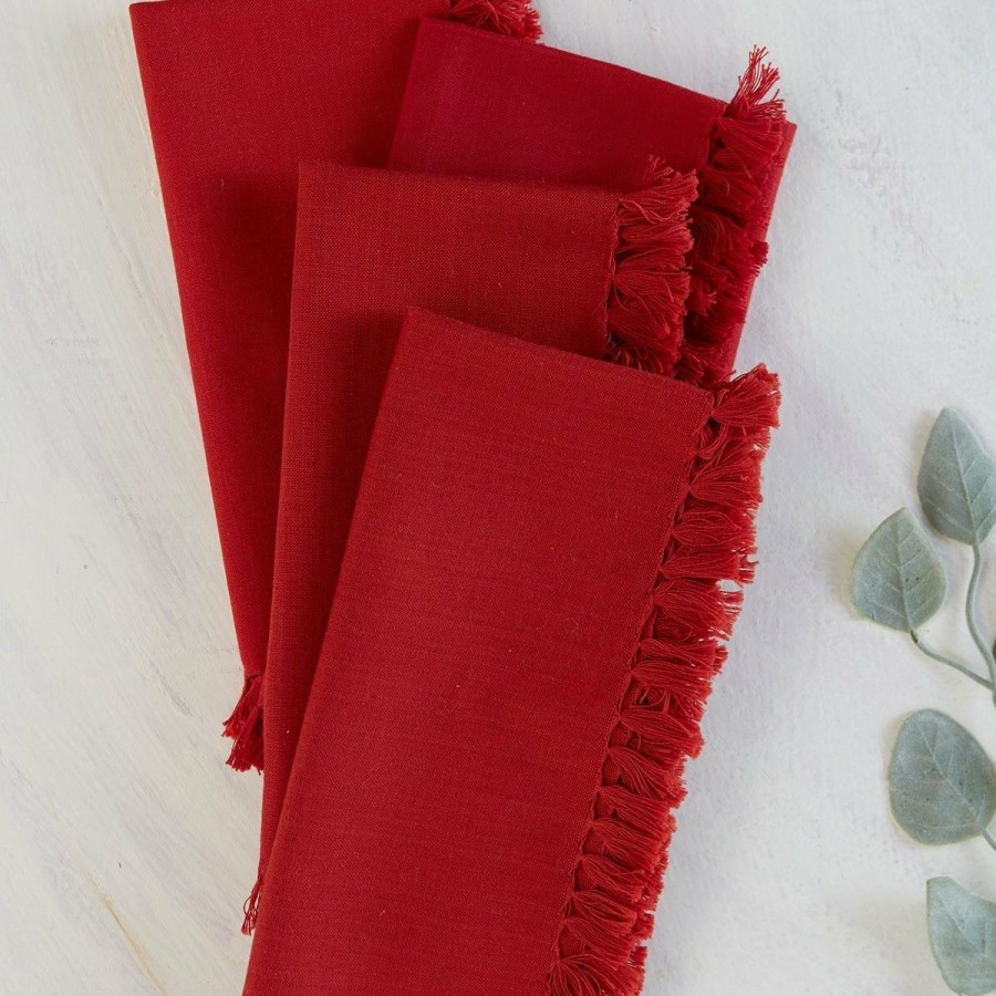 Glassware & Tabletop * | April Cornell Essential Napkin (Set Of 4) | Red