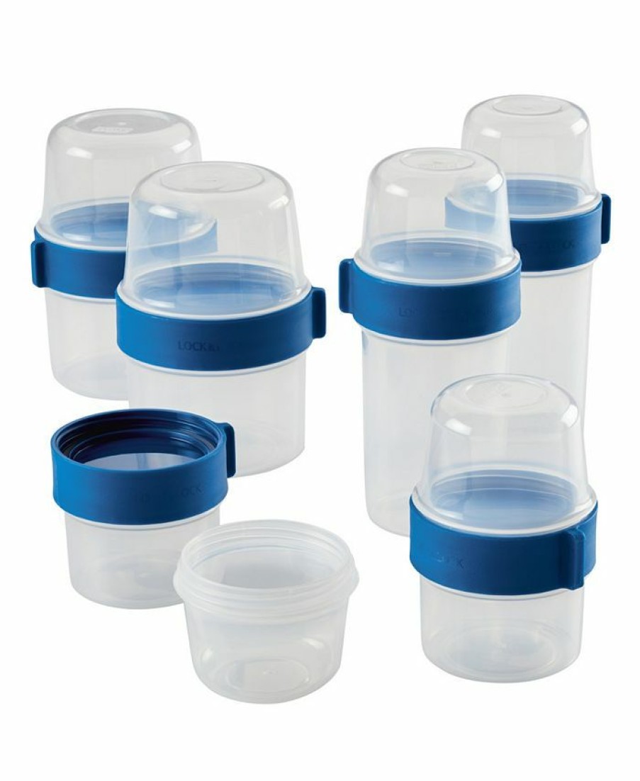 Kitchen * | Lock N Lock Easy Essentials Twist Two Way Food Storage Container Set, 12-Piece, Clear