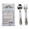 Glassware & Tabletop * | Golden Rabbit Enamelware 2-Piece Stainless Steel Baby Flatware Set | Peter Rabbit