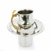 Misc_Gifts * | Classic Touch Small Wash Cup With Water Basin Silver - Tone