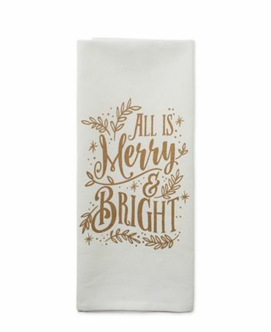 Kitchen * | Design Imports Assorted Merry Bright Christmas Printed Dishtowel Set Red