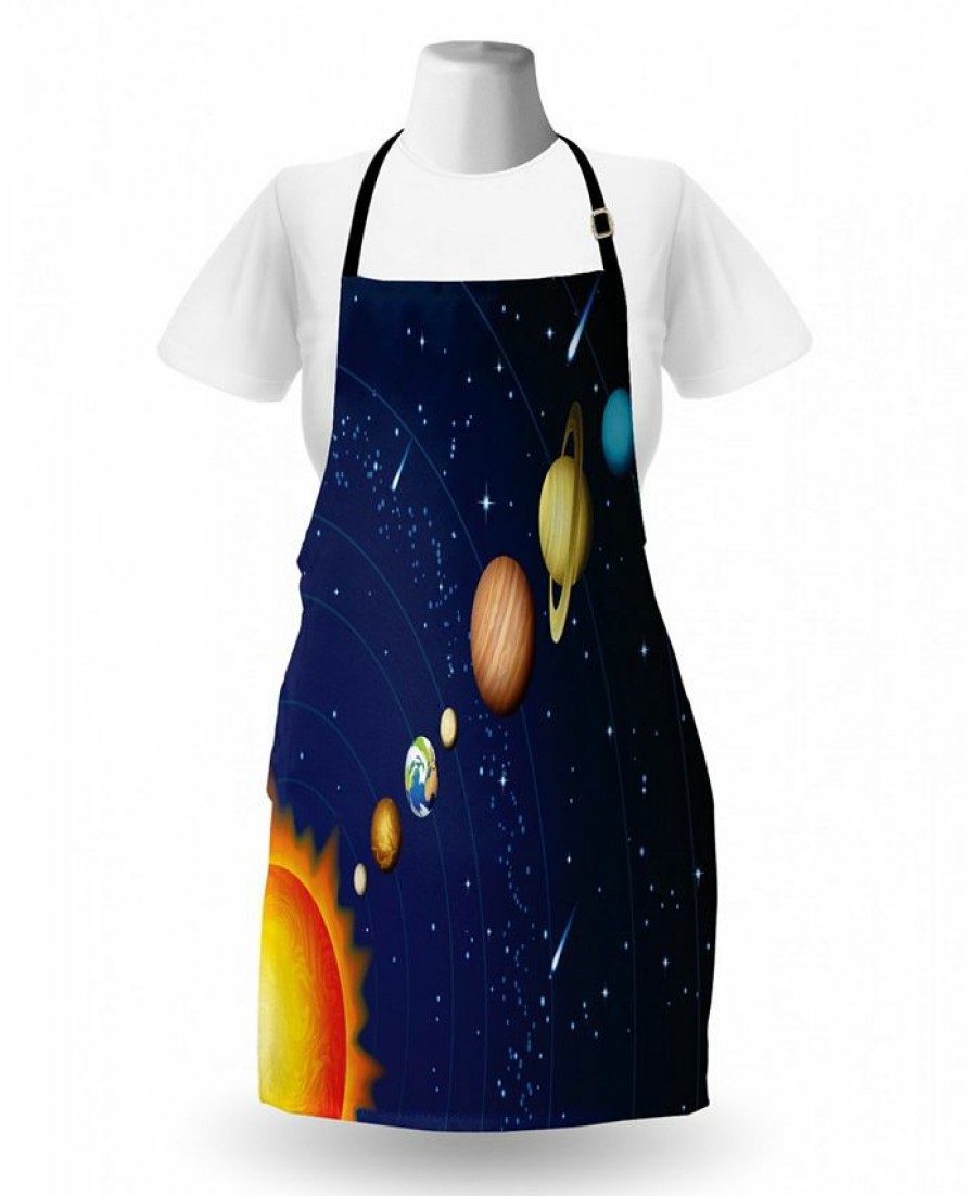 Kitchen * | Ambesonne Space Apron Multi