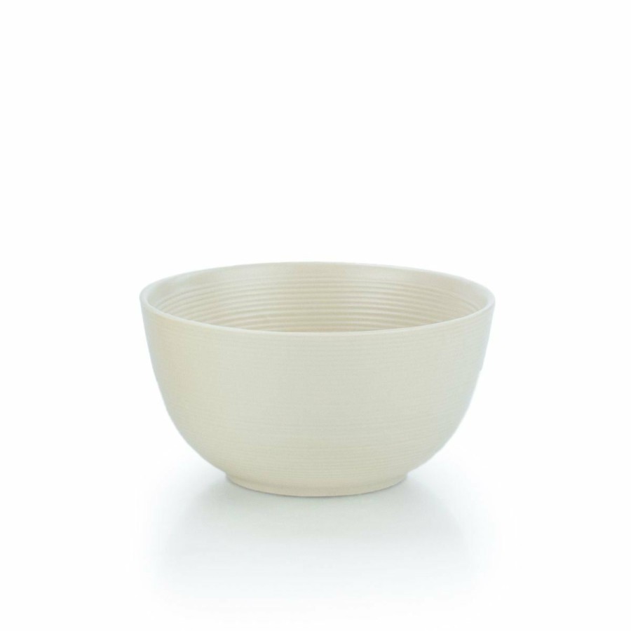 Glassware & Tabletop * | Everything Kitchens Modern Colorful Neutrals Rippled 6 Bowls (Set Of 4) Matte | Beige