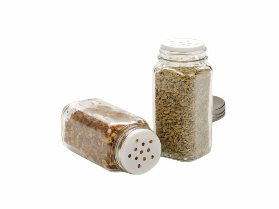 Cooks' Tools * | Rsvp International Rsvp Square Spice Bottle (4 Oz) Clear