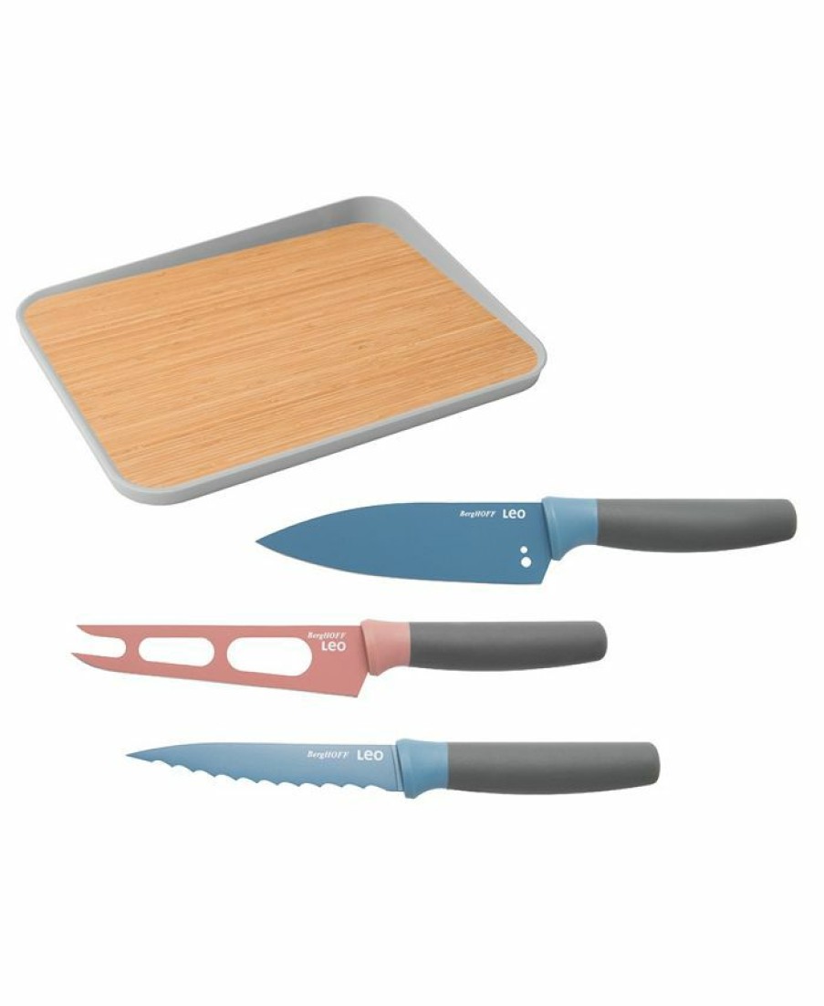 Kitchen * | Berghoff Leo Collection 4-Pc. Knife Set With Cutting Board Multi