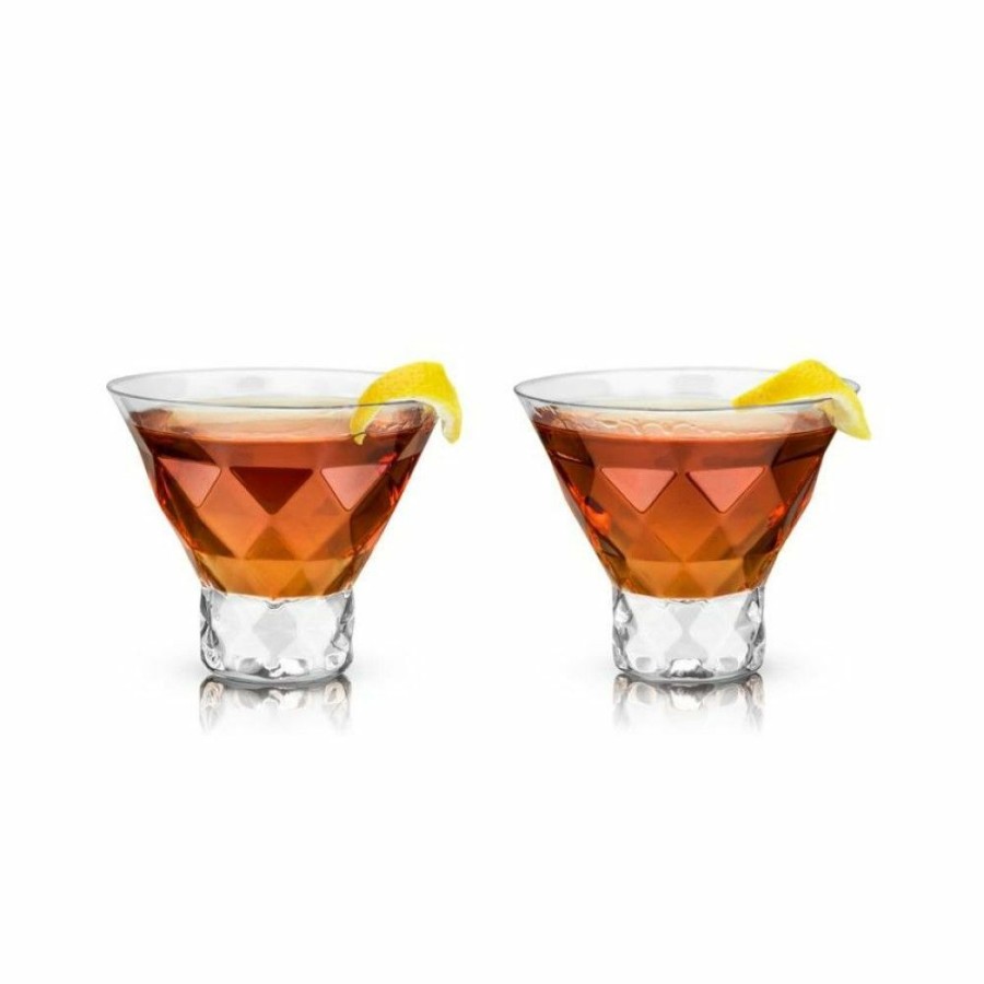 Glassware & Tabletop * | Viski Gem Crystal Martini Glasses