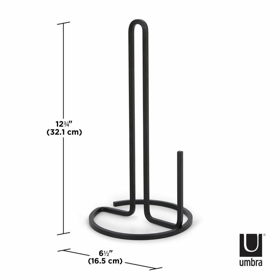 Glassware & Tabletop * | Umbra Squire Vertical Paper Towel Holder | Black