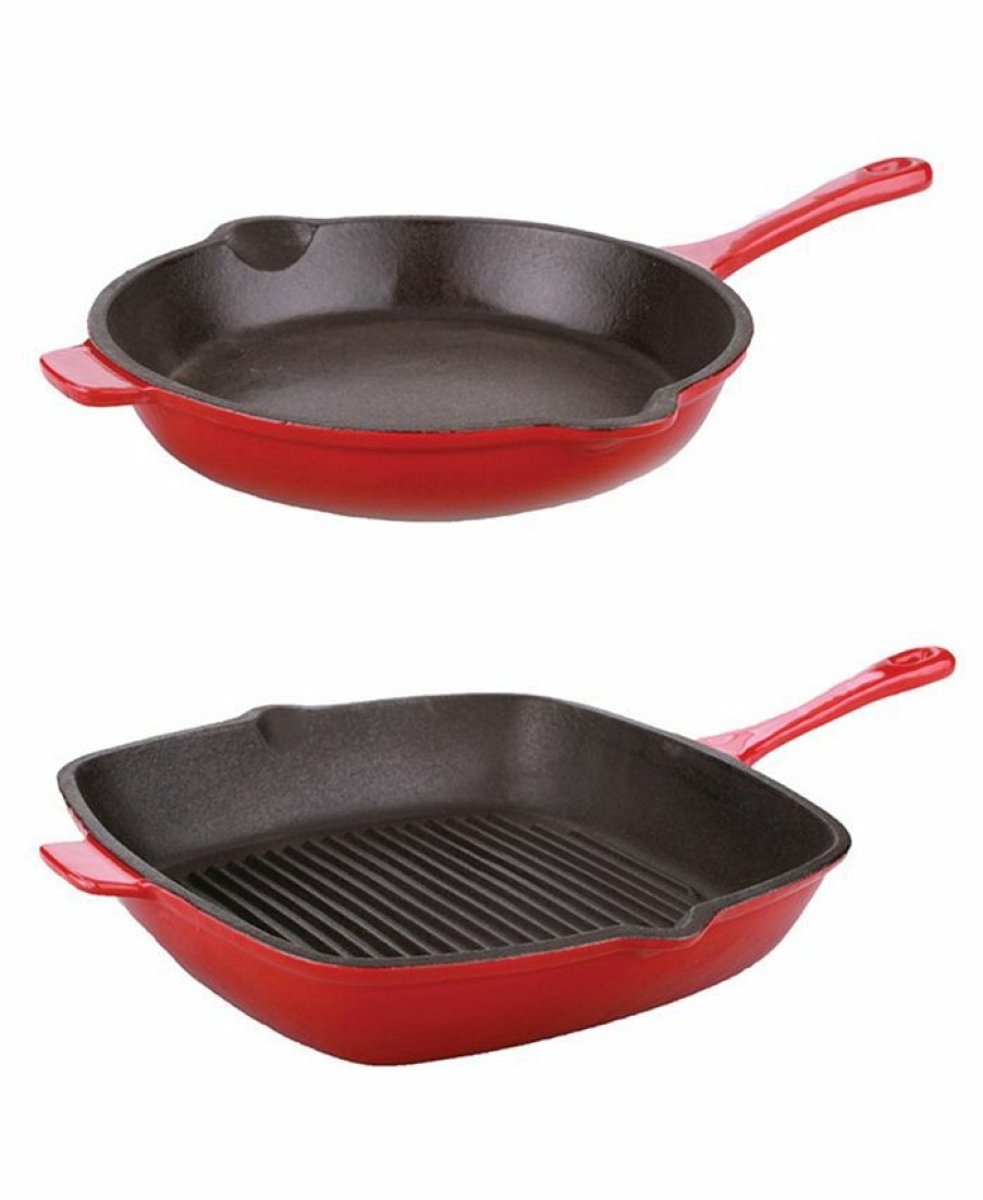 Kitchen * | Berghoff Neo 2-Pc. 10 Fry Pan And 11 Grill Pan Cast Iron Set