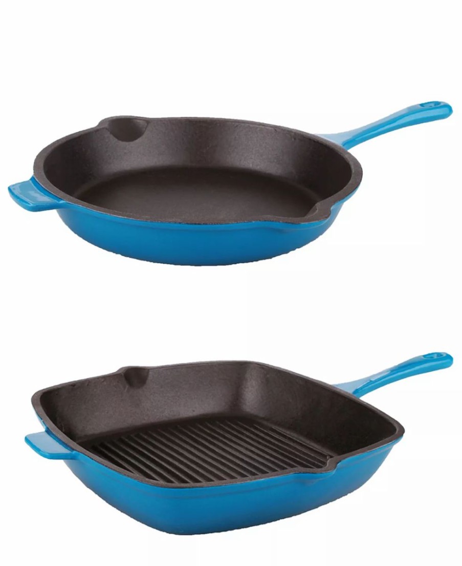 Kitchen * | Berghoff Neo 2-Pc. 10 Fry Pan And 11 Grill Pan Cast Iron Set