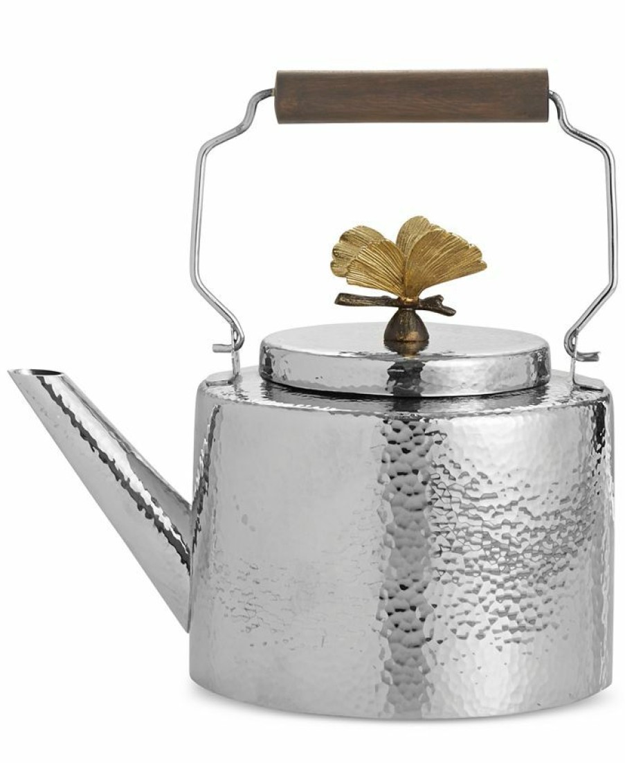 Kitchen * | Michael Aram Butterfly Ginkgo Teapot Silver