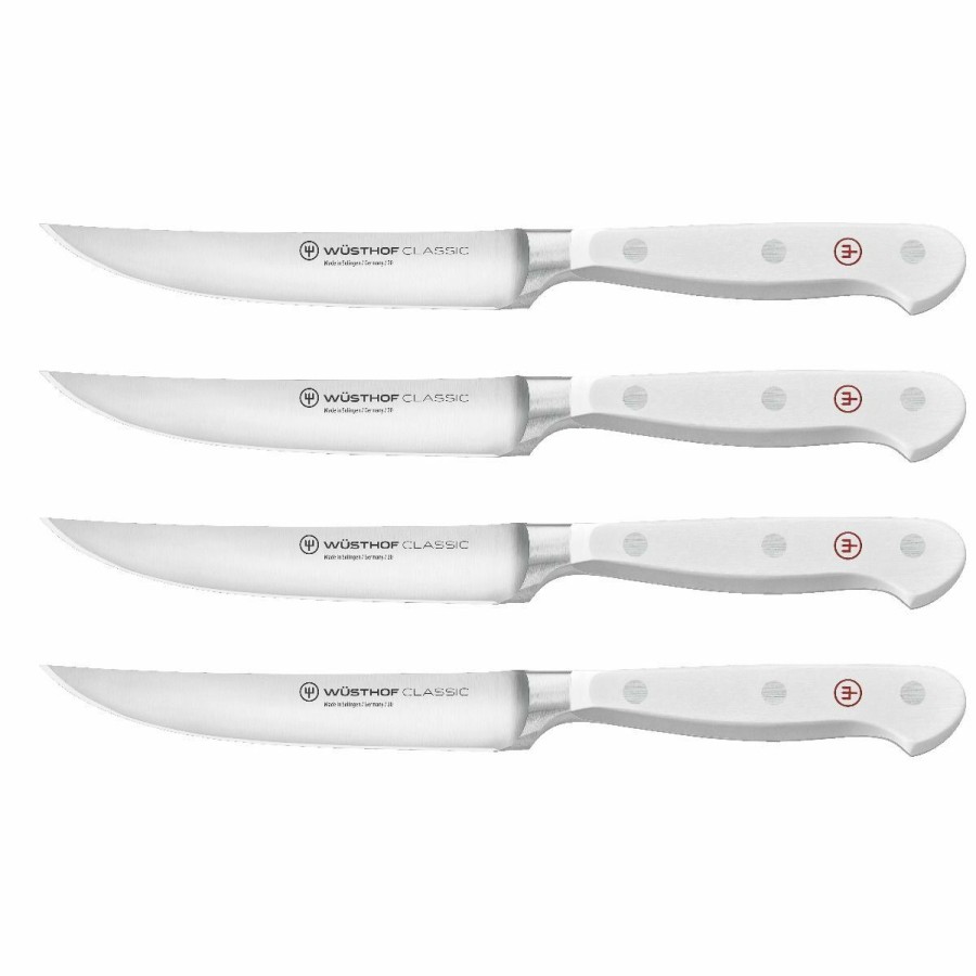 Knives * | Wusthof Cutlery Wusthof Classic White 4-Piece Steak Knife Set