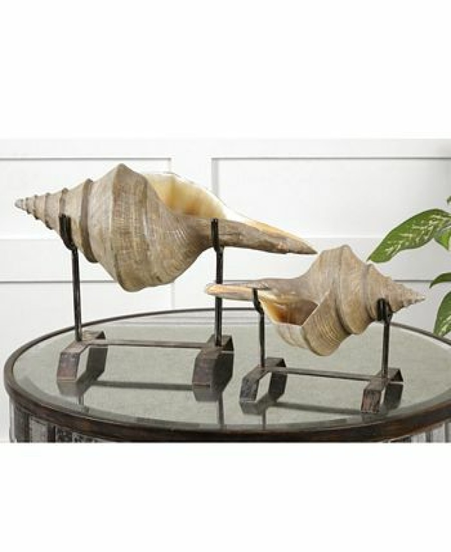 Misc_Gifts * | Uttermost Set Of 2 Conch Shell Sculptures