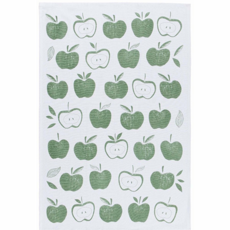 Glassware & Tabletop * | Danica Brands Now Designs By Danica Floursack Dishtowels (Set Of 2) | Elm Green Apples