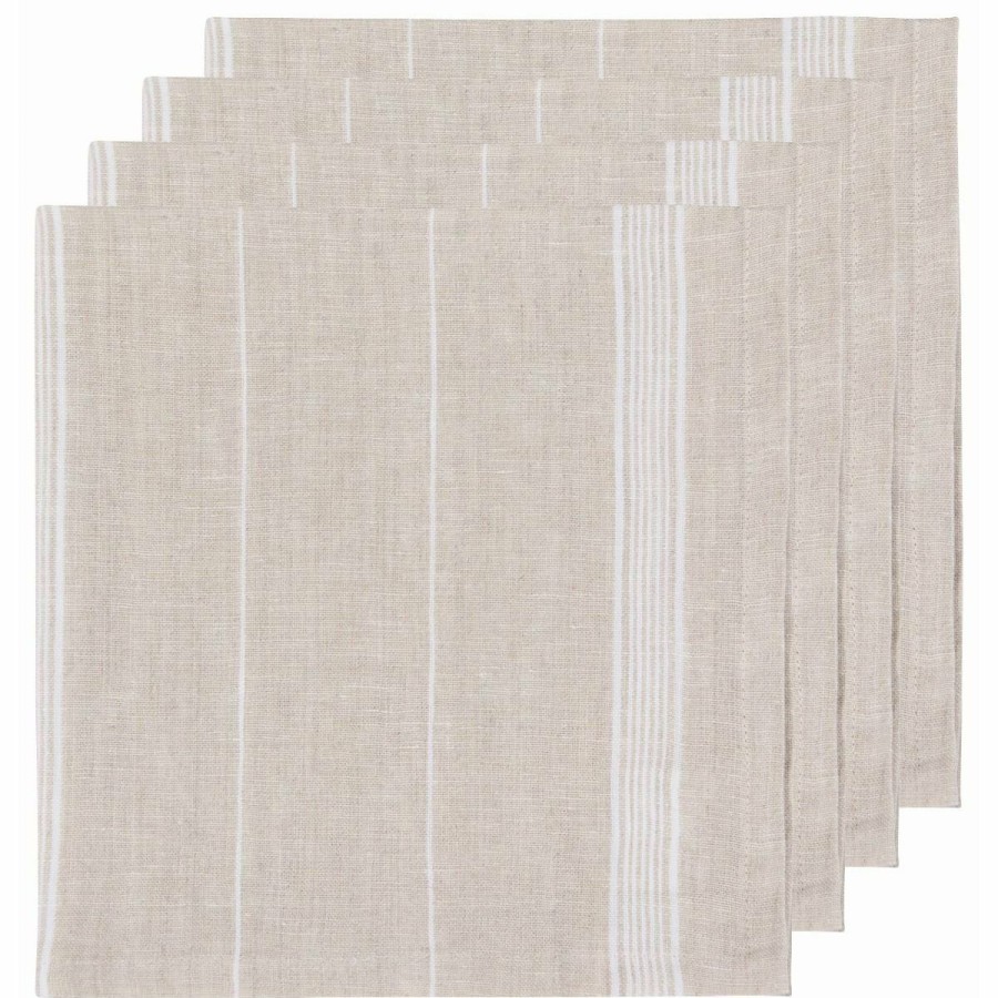 Glassware & Tabletop * | Danica Brands Danica Heirloom 18 Linen Napkins (Set Of 4) | Maison Stripe