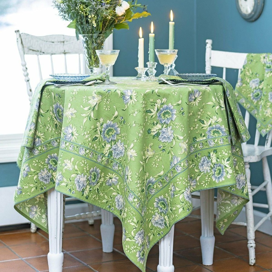 Glassware & Tabletop * | April Cornell 54 X 54 Music Breakfast Tablecloth | Jade