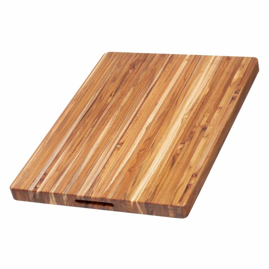 Knives * | Teakhaus Edge Grain Carving Board W/Hand Grip (Rectangle) | 24 X 18 X 1.5