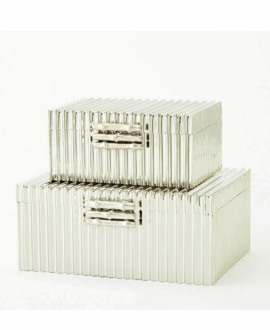 Misc_Gifts * | Global Views Corrugated Bamboo Box Small