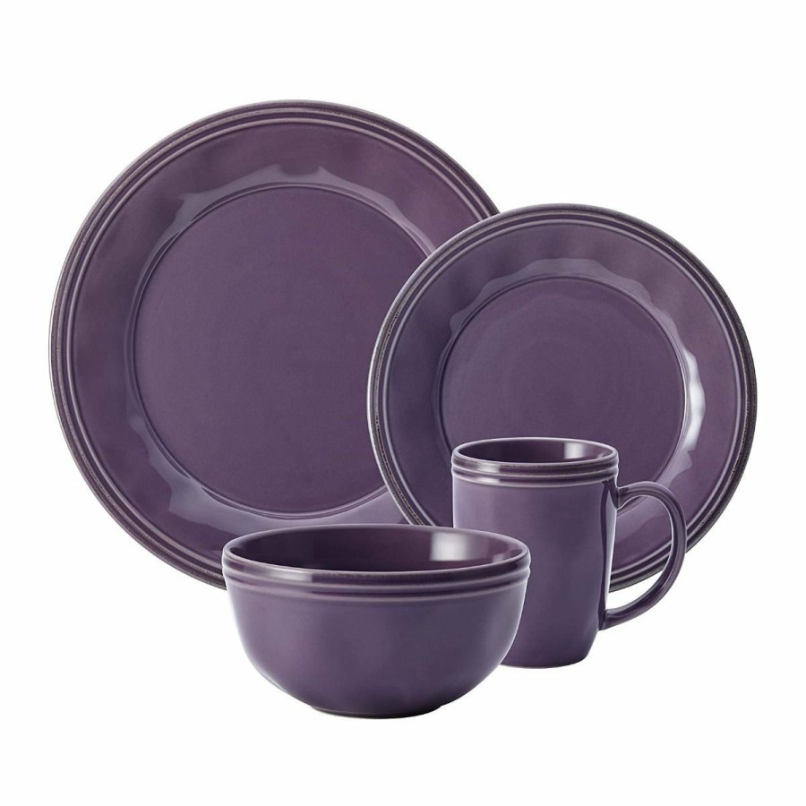 Glassware & Tabletop * | Rachael Ray Cucina Collection 16-Piece Dinnerware Set | Lavender Purple