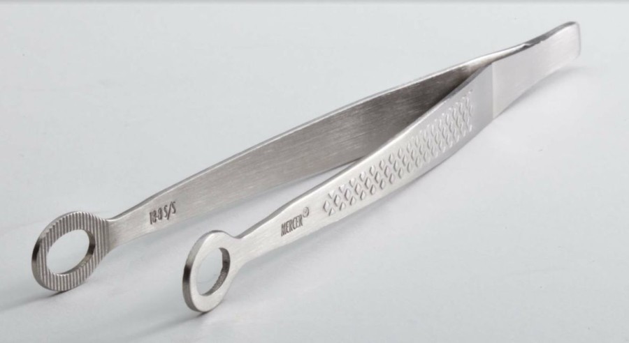 Cooks' Tools * | Mercer Culinary Flat Oval Precision Plus Stainless Steel Plating Tongs | 6.125