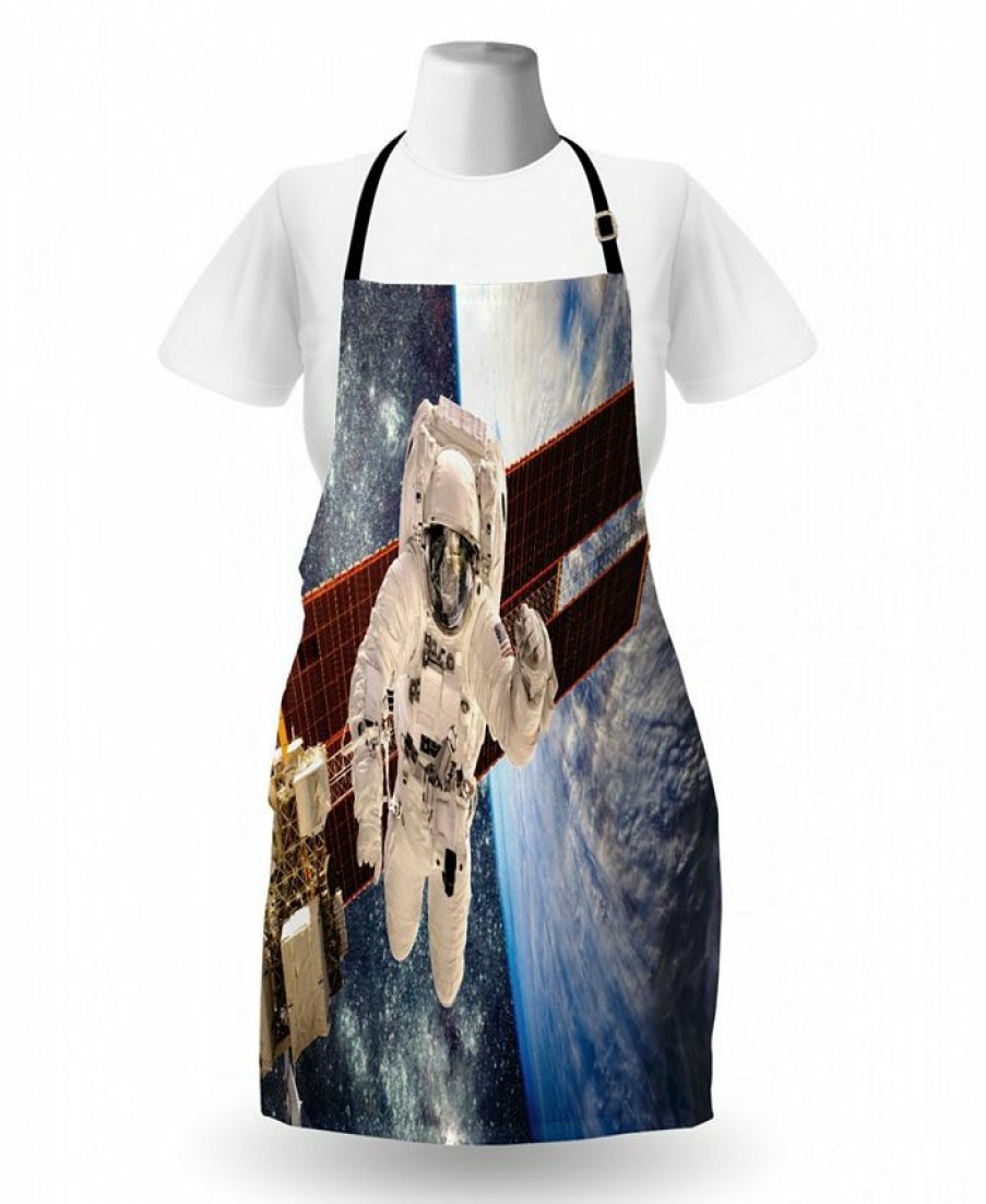 Kitchen * | Ambesonne Outer Space Apron Multi