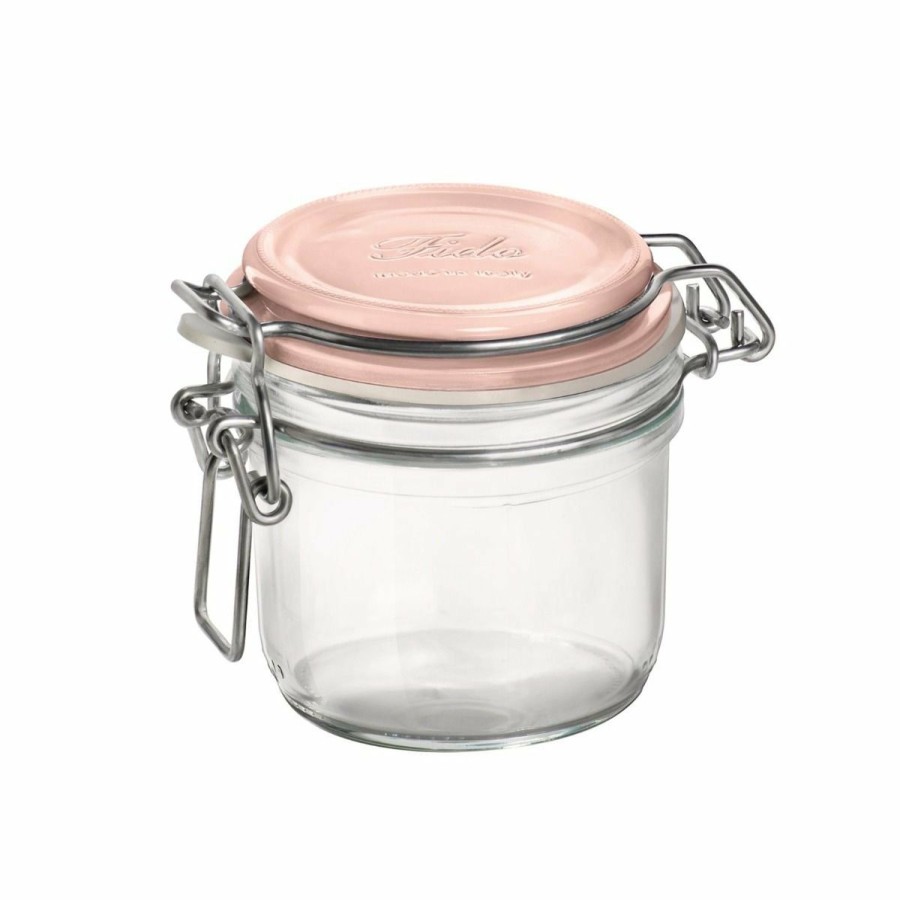 Glassware & Tabletop * | Bormioli Rocco 6.75Oz Swing Top Fido Jar | Pink Top