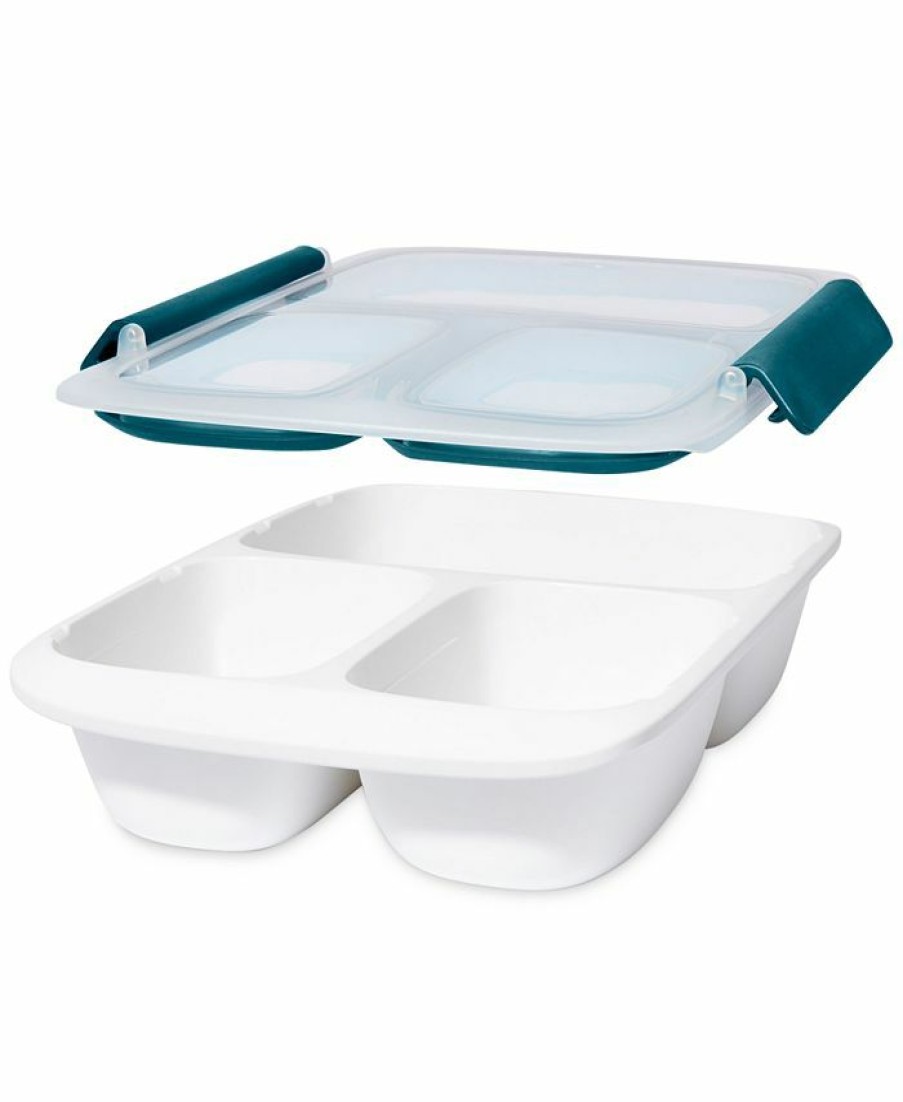 Kitchen * | Oxo Good Grips Prep & Go 4.1-Cup Divided Container Blue