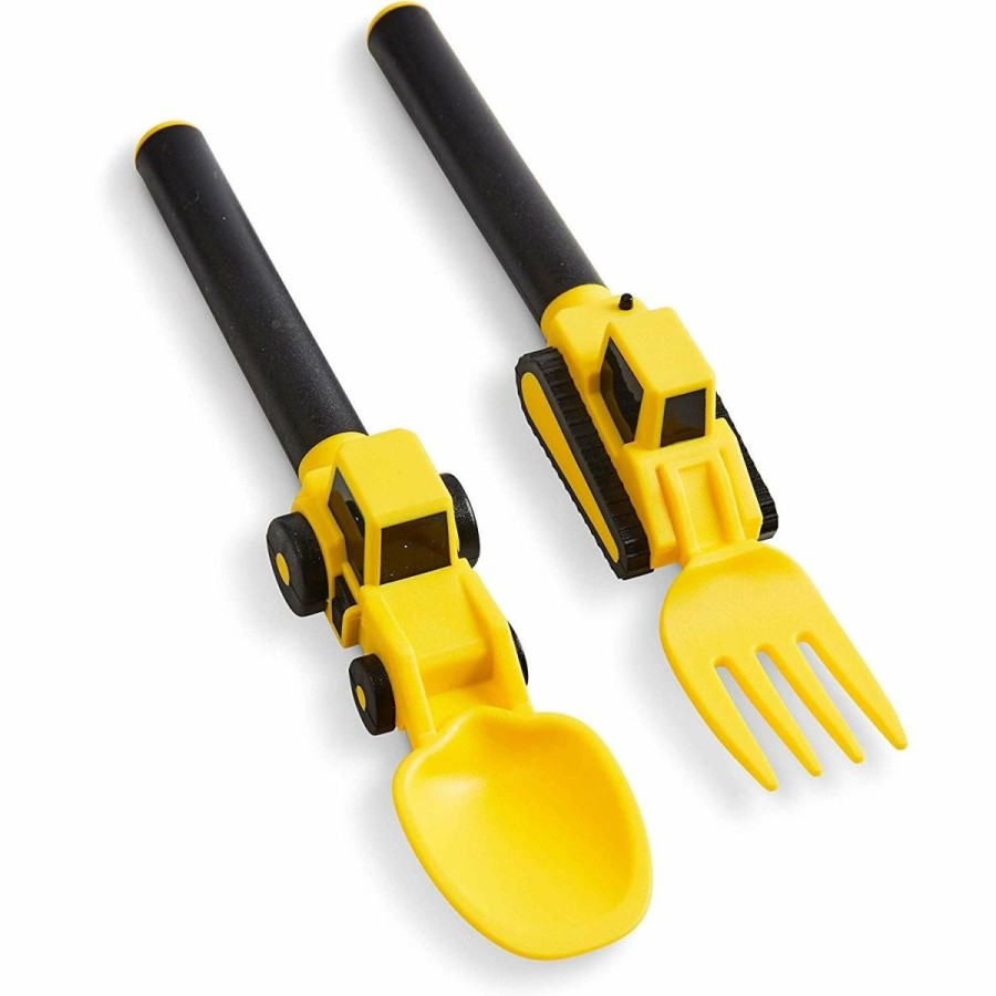 Glassware & Tabletop * | Masontops Dinneractive Construction Utensil Set Of 2 Yellow